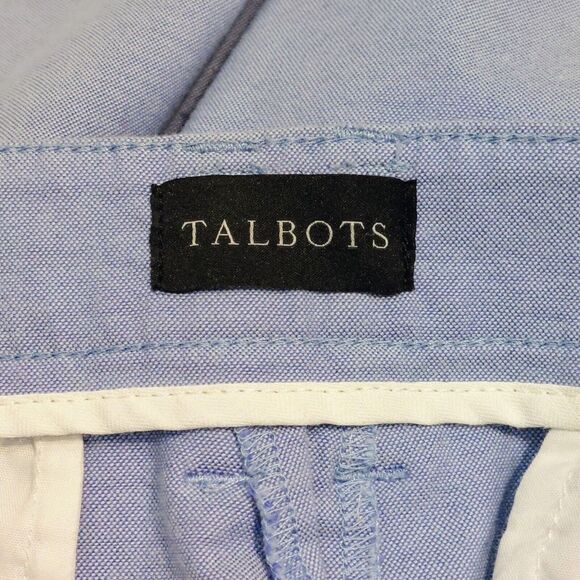 Talbots Women's 14 The Perfect Chino Pants Blue Full Length Cotton Inseam 30.5" - Picture 4 of 10